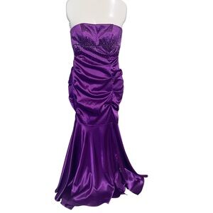 Vintage Cache Dress Womens Size 6 Formal Gown Prom Mermaid Rhinestone USA